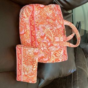 Vera Bradley purse with matching wallet.